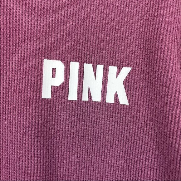 NWOT PINK Purple/Plum Waffle Long Sleeve T-shirt Warm Shirt Size Extra S… - Picture 3 of 11